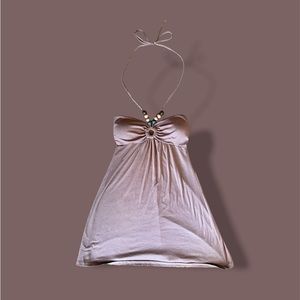 Lipstick beaded over the neck dress